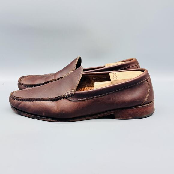 Oak Street Bootmakers Shoes Mens 12 Brown Leather Venetian Loafer Trunk Club USA - Picture 4 of 10